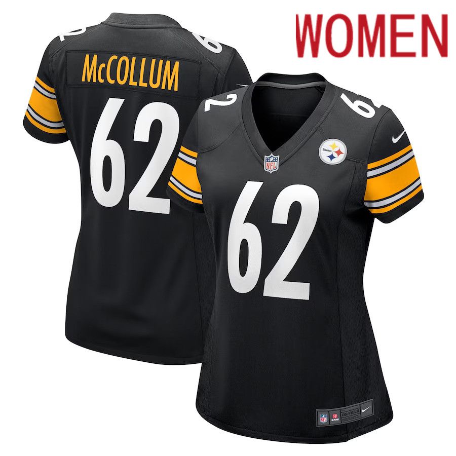 Women Pittsburgh Steelers 62 Ryan McCollum Nike Black Game Player NFL Jersey